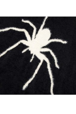 Style Core Aesthetics, New Style Trends Stylish Spider Pattern Sweater