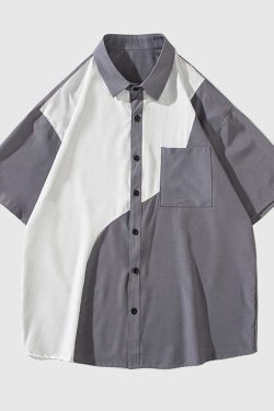 Style Core Aesthetics, New Style Trends Stylish Two-Tone Casual Shirt