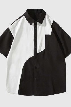 Style Core Aesthetics, New Style Trends Stylish Two-Tone Casual Shirt