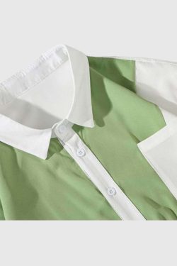 Style Core Aesthetics, New Style Trends Stylish Two-Tone Casual Shirt