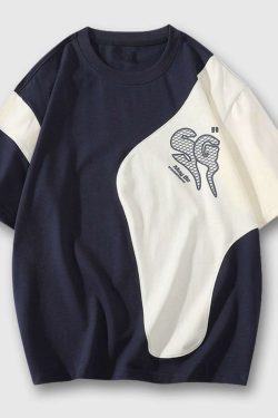 Style Core Aesthetics, New Style Trends Summer Colorblock Tee