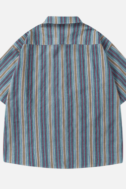 Style Core Aesthetics, New Style Trends Summer Vintage Striped Shirt