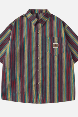 Style Core Aesthetics, New Style Trends Summer Vintage Striped Shirt