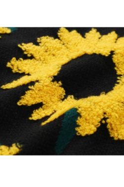 Style Core Aesthetics, New Style Trends Sunflower Pattern Embroidery Knit Sweater