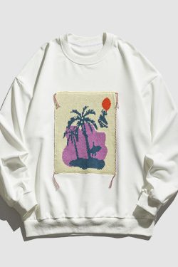 Style Core Aesthetics, New Style Trends Sunset Illustrated Sweatshirt