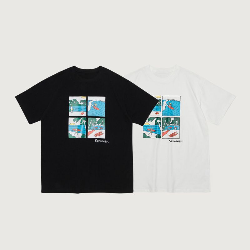 Style Core Aesthetics, New Style Trends Surf Print Couple Tee Style Core Aesthetics, New Style Trends Surf Print Couple Tee