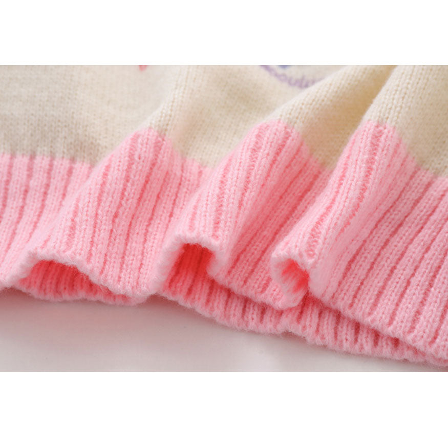 Style Core Aesthetics, New Style Trends Sweet Bow & Flower Print Cropped Sweater Style Core Aesthetics, New Style Trends Sweet Bow & Flower Print Cropped Sweater