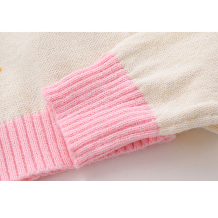 Style Core Aesthetics, New Style Trends Sweet Bow & Flower Print Cropped Sweater Style Core Aesthetics, New Style Trends Sweet Bow & Flower Print Cropped Sweater