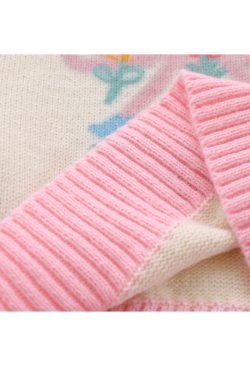 Style Core Aesthetics, New Style Trends Sweet Bow & Flower Print Cropped Sweater