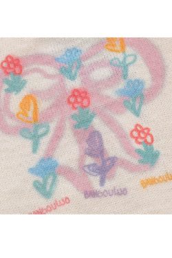 Style Core Aesthetics, New Style Trends Sweet Bow & Flower Print Cropped Sweater