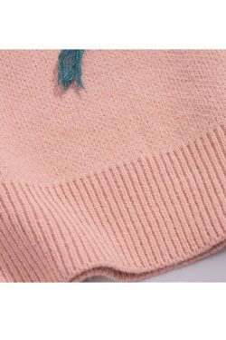 Style Core Aesthetics, New Style Trends Tassel Flower Pattern Sweater