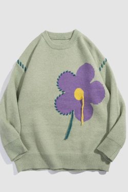 Style Core Aesthetics, New Style Trends Tassel Flower Pattern Sweater