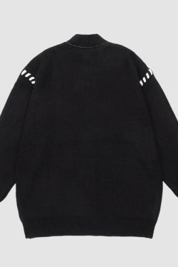 Style Core Aesthetics, New Style Trends Tassel Star Pattern Cardigan Sweater