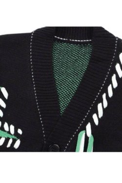 Style Core Aesthetics, New Style Trends Tassel Star Pattern Cardigan Sweater