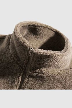 Style Core Aesthetics, New Style Trends Teddy Fleece Zip-Up Coat