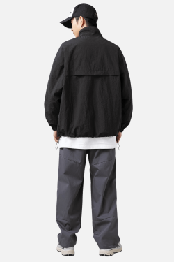 Style Core Aesthetics, New Style Trends Textured Half-Zip Tactical Windbreakers