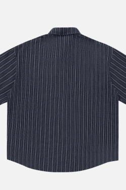 Style Core Aesthetics, New Style Trends Textured Stripe Short-Sleeve Shirt