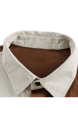 Style Core Aesthetics, New Style Trends Three Colors Patchwork Shirts