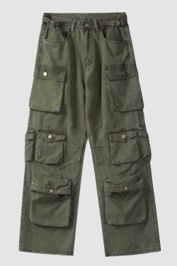Style Core Aesthetics, New Style Trends Three-Dimensional Patch Pocket Cargo Pants