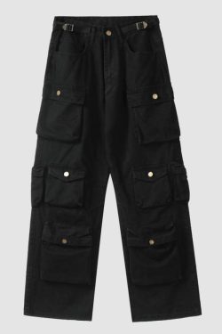 Style Core Aesthetics, New Style Trends Three-Dimensional Patch Pocket Cargo Pants