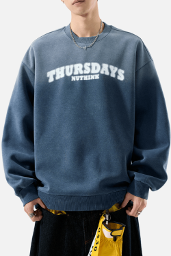 Style Core Aesthetics, New Style Trends 'Thursdays Nuthink' Washed Sweatshirt