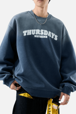 Style Core Aesthetics, New Style Trends 'Thursdays Nuthink' Washed Sweatshirt