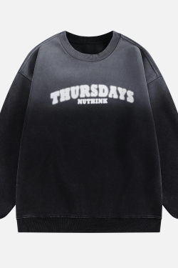 Style Core Aesthetics, New Style Trends 'Thursdays Nuthink' Washed Sweatshirt