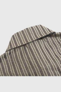 Style Core Aesthetics, New Style Trends Tie Decor Stripe Shirts