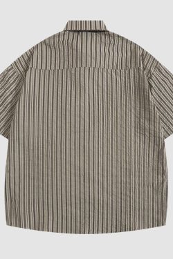 Style Core Aesthetics, New Style Trends Tie Decor Stripe Shirts