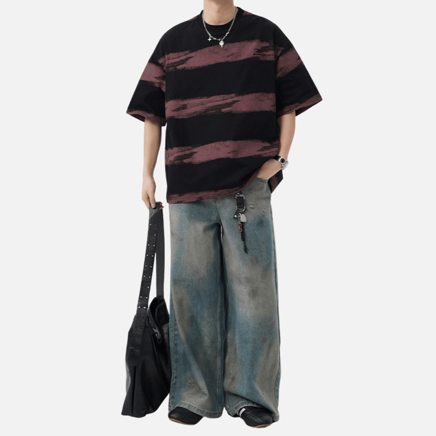 Style Core Aesthetics, New Style Trends Tie-Dye Stripe T-Shirt Style Core Aesthetics, New Style Trends Tie-Dye Stripe T-Shirt