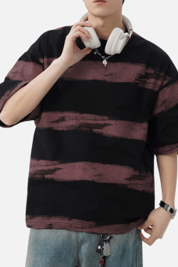 Style Core Aesthetics, New Style Trends Tie-Dye Stripe T-Shirt