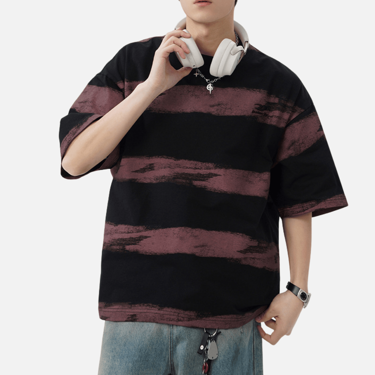 Style Core Aesthetics, New Style Trends Tie-Dye Stripe T-Shirt Style Core Aesthetics, New Style Trends Tie-Dye Stripe T-Shirt