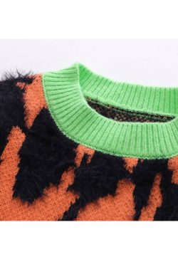 Style Core Aesthetics, New Style Trends Tiger Stripes Knit Sweater