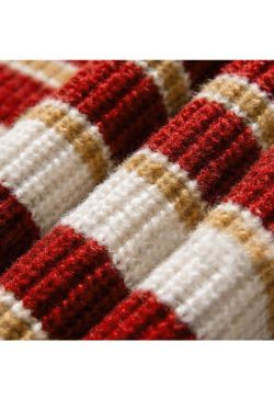 Style Core Aesthetics, New Style Trends Timeless Hues Patchwork Stripe Knit Pullover