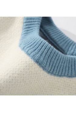 Style Core Aesthetics, New Style Trends Tree Pattern Color-blocked Pullover