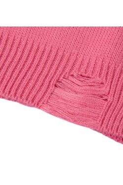 Style Core Aesthetics, New Style Trends Trendy Heart-Embossed Loose Knit Sweater