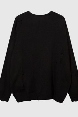 Style Core Aesthetics, New Style Trends Trendy Heart-Embossed Loose Knit Sweater