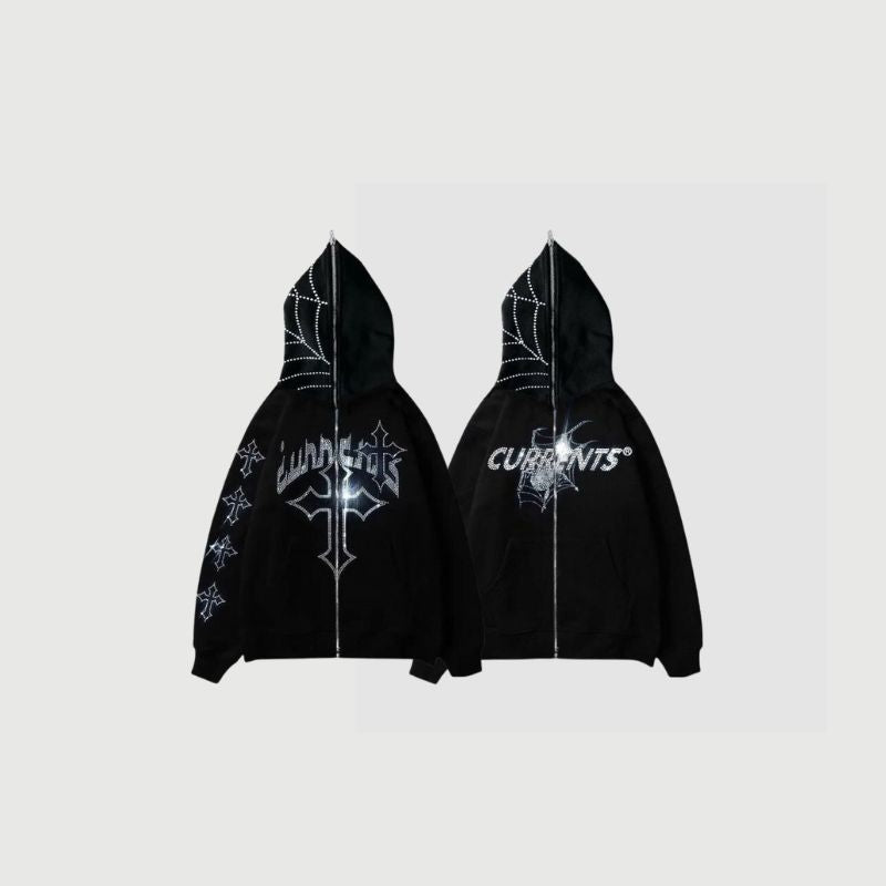 Style Core Aesthetics, New Style Trends Trendy Hip-Hop Metal-Zip Hoodie Style Core Aesthetics, New Style Trends Trendy Hip-Hop Metal-Zip Hoodie