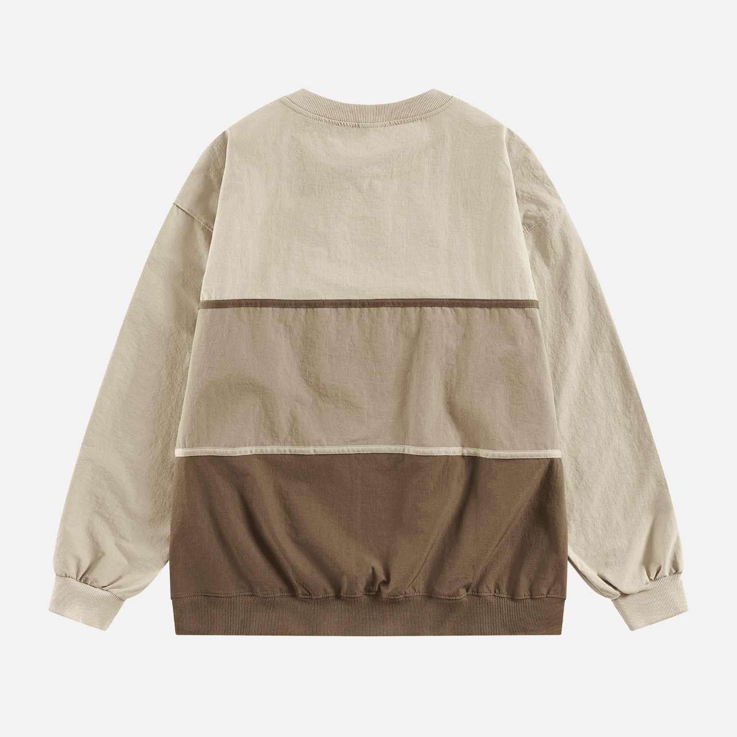 Style Core Aesthetics, New Style Trends Tricolor Stripe Patchwork Sweatshirt Style Core Aesthetics, New Style Trends Tricolor Stripe Patchwork Sweatshirt