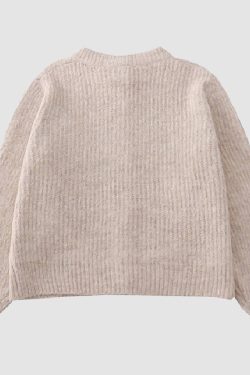 Style Core Aesthetics, New Style Trends Tulip Embroidery Cardigan Sweater