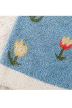 Style Core Aesthetics, New Style Trends Tulip Pattern Button Down Cardigan Sweater