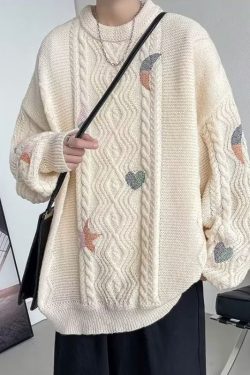 Style Core Aesthetics, New Style Trends Twist Embroidered Knit Pullover