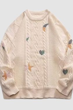 Style Core Aesthetics, New Style Trends Twist Embroidered Knit Pullover