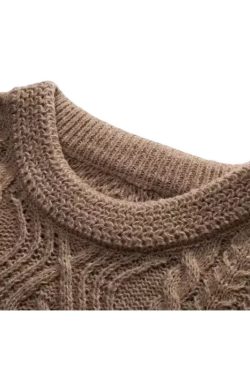 Style Core Aesthetics, New Style Trends Twist Embroidered Knit Pullover