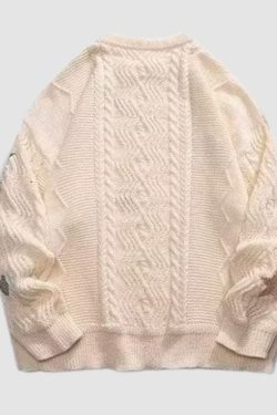 Style Core Aesthetics, New Style Trends Twist Embroidered Knit Pullover