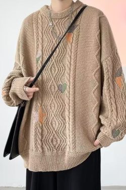 Style Core Aesthetics, New Style Trends Twist Embroidered Knit Pullover