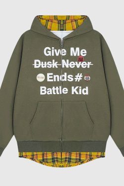 Style Core Aesthetics, New Style Trends Two-Layer Plaid Hoodies