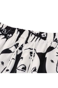 Style Core Aesthetics, New Style Trends Two Piece Abstract Figure Painting Shirt + Shorts