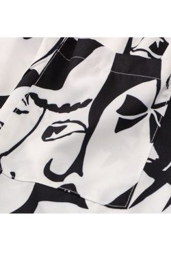 Style Core Aesthetics, New Style Trends Two Piece Abstract Figure Painting Shirt + Shorts