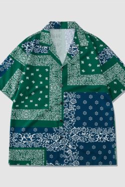 Style Core Aesthetics, New Style Trends Two Piece Cashew Floral Print Shirt + Shorts